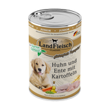 Landfleisch Hund Nassfutter Junior Huhn und Ente mit Kartoffel ohne Gluten 400g