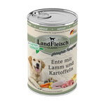 Landfleisch Hund Nassfutter Ente mit Lamm und Kartoffeln ohne Gluten 400g