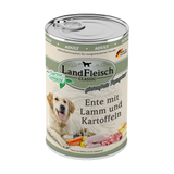 Landfleisch Hund Nassfutter Ente mit Lamm und Kartoffeln ohne Gluten 400g