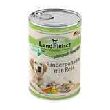 Landfleisch Hund Nassfutter Rinderpansen mit Reis ohne Gluten 400g
