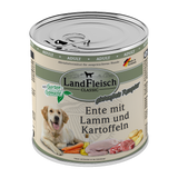 Landfleisch Hund Nassfutter Ente mit Lamm und Kartoffel ohne Gluten 800g