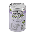 Landfleisch Barf2Go Futter für Hunde 100% Lamm 400g - Barfen einfach gemacht