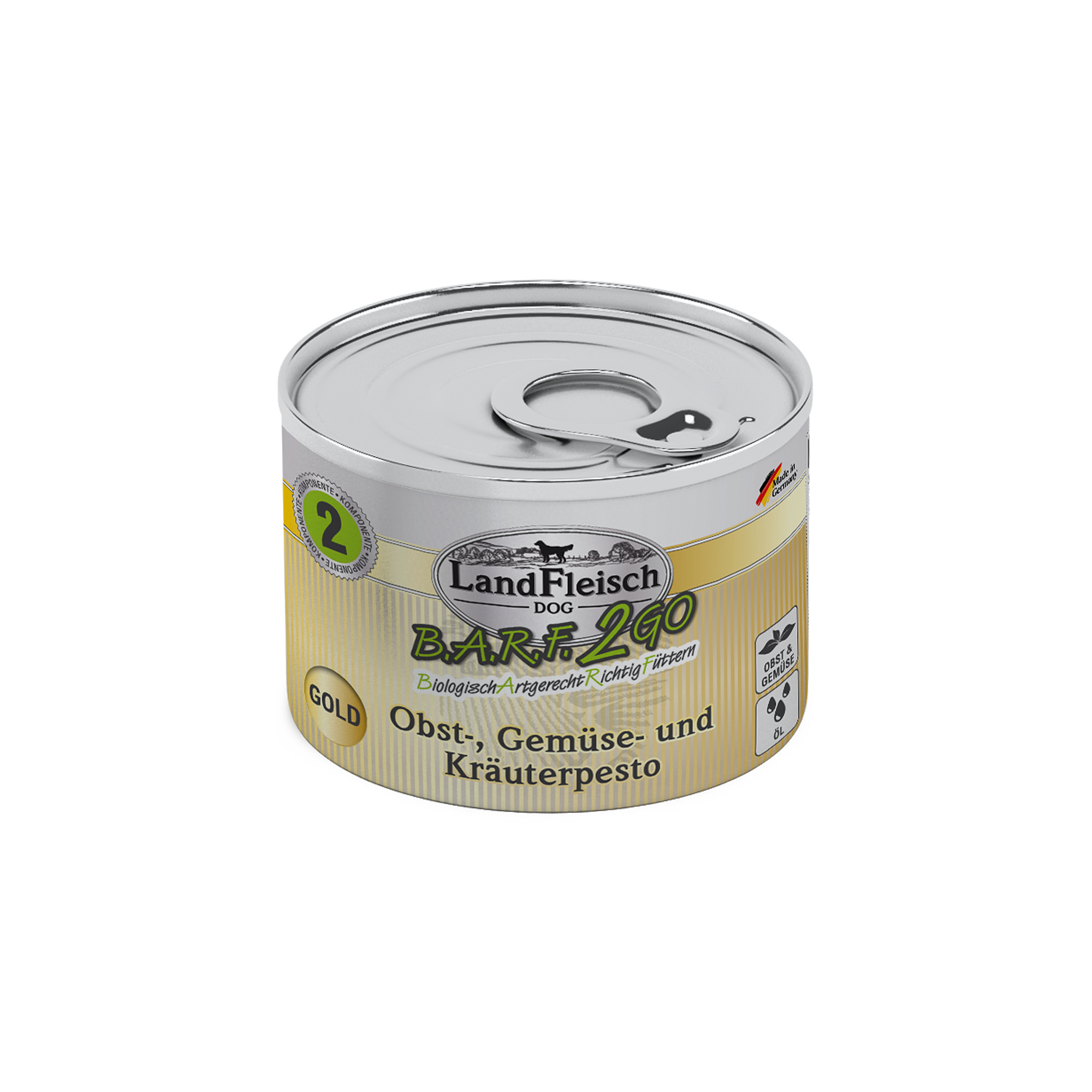Landfleisch Barf2Go Obst- Gemüse- und Kräuterpesto für Hunde Gold Edition - Barfen einfach gemacht
