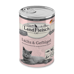 Landfleisch Katzenfutter Nassfutter Lachs & Geflügel Gelee 400g