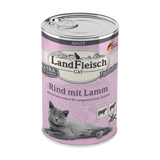 Landfleisch Katzenfutter Nassfutter Rind mit Lamm 400g