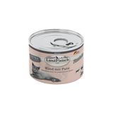 Landfleisch Katzenfutter Nassfutter Rind mit Pute 195g