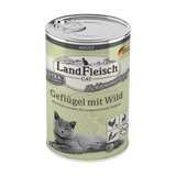Landfleisch Katzenfutter Nassfutter Geflügel mit Wild Schlemmertopf 400g