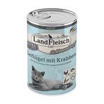 Landfleisch Katzenfutter Nassfutter Geflügel mit Krabben Schlemmertopf 400g