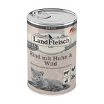 Landfleisch Kitten Nassfutter Rind mit Huhn und Wild Pastete 400g