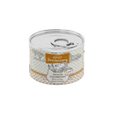 Dose Katzenfutter von Hofgut Breitenberg. Sorte Hofguter Schlemmertopf mit Huhn, Pute, Tomate und Brokkoli.