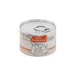 Dose Katzenfutter Senior von Hofgut Breitenberg. Sorte Tante Gerdas Fleischsuppe mit Huhn, Rind, Ente, Süßkartoffel und Tomate.