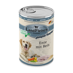 Landfleisch Hund Nassfutter Ente mit Reis ohne Gluten 400g