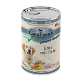 Landfleisch Hund Nassfutter Ente mit Reis ohne Gluten 400g