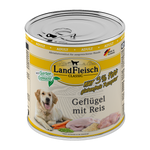 Landfleisch Hund Nassfutter Geflügel mit Reis extra mager ohne Gluten 800g