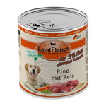 Landfleisch Hund Nassfutter Rind mit Reis extra mager ohne Gluten 800g 