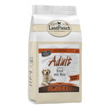 Landfleisch Hund Adult Trockenfutter Rind mit Reis ohne Gluten 10kg