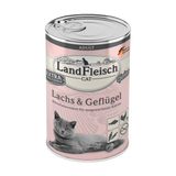Landfleisch Katzenfutter Nassfutter Lachs & Geflügel Gelee 400g