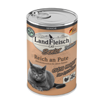 Landfleisch Katzenfutter Nassfutter Senior Reich an Pute extra mager 400g Dose