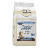 Landfleisch Hund Junior Trockenfutter Geflügel mit Reis ohne Gluten 10kg