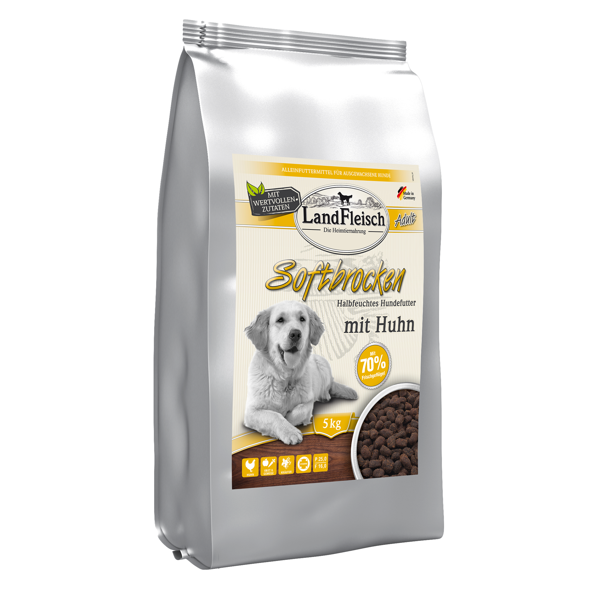 LandFleisch Dog Softbrocken mit Huhn 5 kg