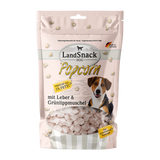 Landfleisch Popcorn Snack für Hunde mit Leber und Grünlippmuschel wenig Fett 100g