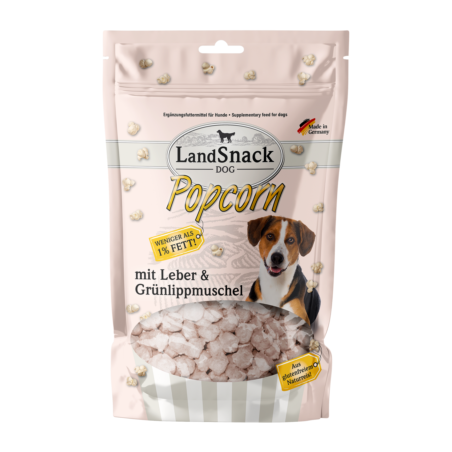 LandSnack Dog Popcorn mit Leber und Grünlippmuschel